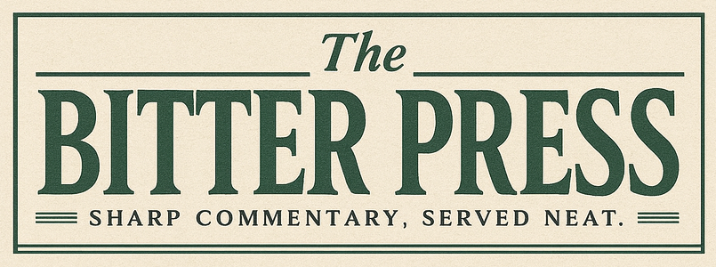 The Bitter Press — Sharp Commentary, Served Neat.